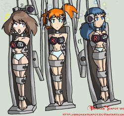  blue_hair bondage breasts brokenteapot brown_hair corruption dawn empty_eyes enemy_conversion female_only femsub large_breasts long_hair may misty nintendo pokemon pokemon_diamond_pearl_and_platinum pokemon_red_green_blue_and_yellow pokemon_ruby_sapphire_and_emerald red_hair short_hair team_rocket tech_control 