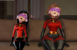  3d black_hair brown_hair elastigirl empty_eyes femsub helen_parr latinkaixa the_incredibles violet_parr visor 