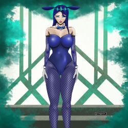 bunnysuit caitlyn_(league_of_legends) empty_eyes league_of_legends ruination veigoarts