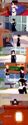  absurdres ai_hayasaka aware black_hair blonde_hair blue_eyes bra clothed cum dialogue english_text female_only kaguya-sama_love_is_war kaguya_shinomiya long_hair memory_alteration multiple_girls panties red_eyes school_uniform short_hair text underwear zenin1 