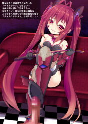 corruption femdom genderswap gloves gonna_be_the_twin-tail!! latex okuri_banto opera_gloves penis red_hair smile tail_red tattoo text thighhighs translation_request twintails