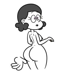  animated animated_gif apopop ass bottomless expressionless femsub loud_house monochrome nickelodeon nude open_mouth short_hair spanking thicc_qt topless 