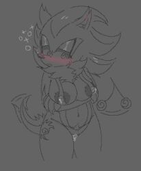 blush breasts bubble clothed_exposure consensual crossed_arms femsub furry genderswap heavy_eyelids hedgehog_girl lactation milk navel open_mouth pendulum pixel_art pussy_juice shadow_the_hedgehog sling_bikini sonic_the_hedgehog_(series) sparkle spiral_eyes symbol_in_eyes tattoo xx_hahamonsterpp_xx