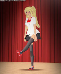 3d blonde_hair empty_eyes femsub hibiki_sakura how_heavy_are_the_dumbbells_you_lift? large_breasts latinkaixa