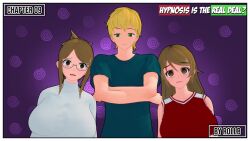  3d age_difference animated black_hair blonde_hair blush breasts brown_hair clothed dialogue english_text expressionless femsub glasses green_eyes hypnosis_is_the_real_deal? incest maledom milf nude pussy rollb simple_background smile spiral_eyes tagme text undressing video yuri 