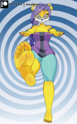  feet femsub foot_focus furry hypnotized_walking melody_prower purple_hair sonic_the_hedgehog_(series) spiral_eyes spiralwash_eyes virtualfairy zombie_walk 