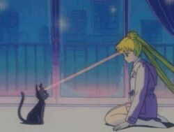  animated animated_gif blonde_hair cat female_only femsub hypnotic_beam kneeling long_hair luna_(sailor_moon) magic sailor_moon sailor_moon_(series) twintails 