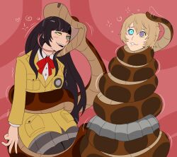 black_hair blonde_hair blush character_request coils copyright_request disney femsub happy_trance imminent_vore kaa kaa_eyes long_hair multiple_girls multiple_subs persona_(series) persona_5 plsgts short_hair smile snake the_jungle_book 