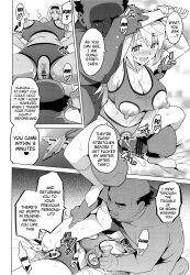  aware cecilia_alcott charlotte_dunois comic cum_in_pussy dialogue drool empty_eyes english_text fellatio femsub greyscale hard_translated heart_eyes huge_breasts infinite_stratos lactation maledom monochrome sex speech_bubble swimsuit tagme takeda_hiromitsu tech_control text tongue_out translated visor wet 