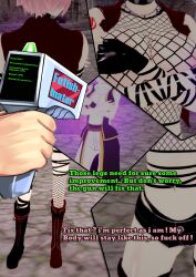  altered_common_sense alternate_costume collar comic corruption dialogue earrings enemy_conversion fairy_tail genderswap goth instant_loss large_breasts midriff minlimarcus natsu_dragneel rock_of_succubus sequence tattoo 