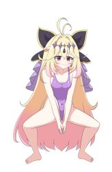 animated barefoot cure_arcana_shadow empty_eyes haigure leotard meitantei_precure! precure skmzcr tagme very_long_hair video
