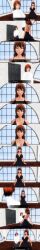 3d absurdres breasts brown_hair custom_maid_3d_2 dialogue empty_eyes female_only femsub kamen_writer_mc mizuha_(kamen_writer_mc) reiko_(kamen_writer_mc) text translated