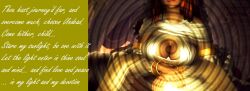 3d breasts caption cleavage dark_souls edensnake_(manipper) female_only femdom gwynevere_(dark_souls) hypnotic_breasts large_breasts long_hair magic male_pov pov pov_sub red_hair spiral text