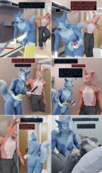 3d after_sex bedroom bunny_boy caption carmen_(thalarynth) comic consensual dialogue dressing evan_(thalarynth) femsub furry maledom original phone speech_bubble text thalarynth_(manipper) wendy_(thalarynth) wolf_girl 