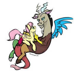 anal animals_only braeburned discord fluttershy genderswap horns horse hypnotic_eyes kaa_eyes maledom malesub my_little_pony open_mouth penis pink_hair sex short_hair size_difference skybrony96_(colorist) wings yaoi