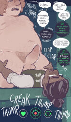 anal blush fat freckles hemidemi jonathan_sims male_only maledom malesub martin_blackwood penis precum sex speech_bubble the_magnus_archives yaoi