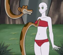  animated animated_gif bouncing_breasts bra breasts disney kaa kaa_eyes katsiika snake tagme the_jungle_book underwear undressing your_character_here 