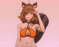 animal_ears brown_hair femsub green_eyes happy_trance ivatent large_breasts marvel_comics pendulum simple_background squirrel_girl squirrel_girl_(marvel) tagme tail