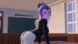 3d blackboard dc_comics femsub purple_hair raven spiral super_hero supercasket teacher teen_titans