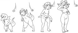 bottomless breasts coin comic crossover dez_the_salandit elf_ears female_only femsub furry happy_trance identity_swap league_of_legends malesub nintendo nude original pendulum pokemon prurientpie salandit saluting short_hair smile solo spiral_eyes standing standing_at_attention symbol_in_eyes topless transformation transgender tristana_(league_of_legends) yordle
