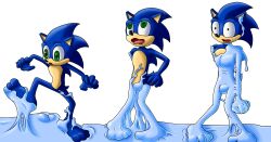 absurdres barefoot before_and_after bulge dazed empty_eyes expressionless furry green_eyes latex malesub mysticdreamerzero_(colorist) open_mouth resisting rutilus slime sonic_the_hedgehog sonic_the_hedgehog_(series) unhappy_trance