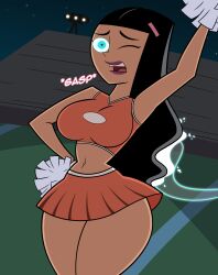  blue_eyes cheerleader danny_phantom_(series) femsub glowing_eyes maledom migirider paulina_sanchez possession tagme text tucker_foley 