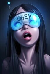 ai_art ai_voice animated antenna black_hair english_text expressionless hellsing002_(generator) long_hair nude sound spiral spiral_eyes video visor