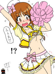  arms_above_head aware blush body_control character_request cheerleader confused copyright_request embarrassed femsub girls_und_panzer japanese_text maledom metal_gear miho_nishizumi o_sakanagawa psychic psycho_mantis short_hair simple_background skirt speech_bubble symbol tagme text translation_request trembling white_background 