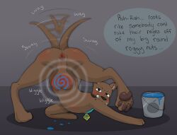  animals_only anus balls body_markings body_paint collar dialogue english_text furry hypnotic_balls male_only maledom mortimer_todd paint paws scooby-doo scooby-doo_(series) spiral text 