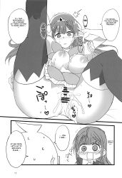  altered_common_sense aoi_manabu blush censored cum cum_in_pussy dialogue embarrassed femsub glasses long_hair mafuyu_kirisu magical_girl malesub monochrome nipples sex short_hair text trance_break we_never_learn yuiga_nariyuki 