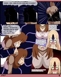  all_fours chains claws comic elf_ears femsub furry hair_growth himiko_toga idpet moon_trigger my_hero_academia night nosebleed ochaco_uraraka sharp_teeth text transformation werewolf 