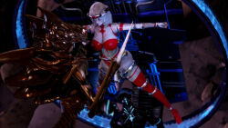 3d bodysuit breasts caroline_(dick_yang) dead_source dick_yang erect_nipples erect_nipples_under_clothes face_paint femsub garter giantess honey_select_2 huge_breasts hypnotic_accessory maledom monster personification restrained sex_toy spread_legs tech_control thick_thighs ultraman vibrator white_hair