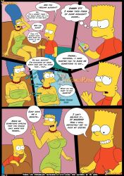 bimbofication blue_hair breasts clothed comic heterosexual large_ass large_breasts marge_simpson necklace panties tech_control text the_simpsons underwear western 