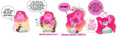  ahegao before_and_after bimbofication blonde_hair brain_drain brain_injection comic denial elf_ears female_only femsub heart_eyes hugothetroll pink_hair possession slime text transformation 