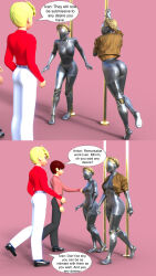 ass atomic_heart ballerina blonde_hair breasts brown_eyes brown_hair comic corruption dancing electricity evil_smile expressionless faceless femsub groping hypno-tato legs leotard maledom remote_control robot robot_girl short_hair smile tagme tech_control text the_twins_(atomic_heart) tight_clothing