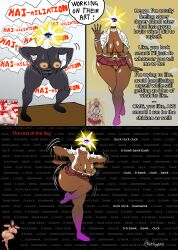  ace_attorney altered_common_sense ass athypno bimbofication black_background blue_eyes bottomless bra breasts chicken_pose chubby collarbone comic dialogue embarrassed english_text ermes_costello female_only femsub franziska_von_karma ghostec_(ghostec) gyaru haigure huge_ass huge_breasts humiliation hypnotized_hypnotist jojo's_bizarre_adventure large_ass large_breasts leopard_print looking_at_viewer miniskirt navel nude open_mouth panties pov pov_dom pussy pussy_juice signature simple_background spiral_eyes standing symbol_in_eyes tan_lines tan_skin text thick_thighs topless wide_hips yukako_yamagishi_(jojo's_bizarre_adventure) 