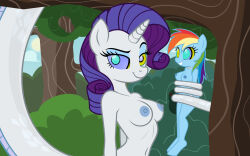  ai_art blue_hair blue_skin breasts femdom femsub furry happy_trance horse_girl hypnotic_eyes jungle kaa_eyes manip midriff multicolored_hair my_little_pony naga_girl nipples nude pov pov_sub rainbow_dash rarity scalie smile smirk suppas_(manipper) tail unicorn_girl white_skin 