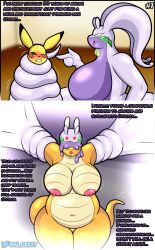  age_difference al_gx asphyxiation bottomless breasts coils comic corruption dragonite furry goo_girl goodra goomy helmet hypnotic_slime large_breasts monster_girl nintendo nipples nude pikachu pokemon pokemon_(creature) size_difference slime text topless transformation yuri 