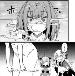 character_request demon_girl empty_eyes female_only femsub fujihan furoufushi_shoujo_no_naedoko_ryokouki hypnotic_smell long_hair monochrome pandora_(furoufushi) screenshot short_hair tagme translation_request