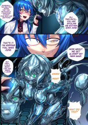  comic dialogue ibenz009 liquid_metal original robot robot_girl tagme text 