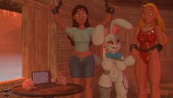3d a113rist_(manipper) bare_legs blonde_hair bow_tie brain brain_removal bunny_ears bunny_girl chains computer crossover femdom femsub five_nights_at_freddy&#039;s five_nights_at_freddy&#039;s:_security_breach furry happy_trance lifeguard_(lilo_and_stitch) lilo_and_stitch multiple_girls nani_pelekai pikachugamer52 restrained shorts smile spiral_eyes stitches swimsuit tech_control vanny watermark