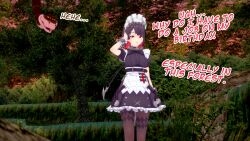 3d dialogue disney ellen_joe kaa kaa_eyes koikatsu! maid red_eyes shark_girl short_hair snake text thatguysly the_jungle_book zenless_zone_zero