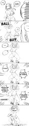  absurdres ball_guy_(pokemon) bite_mark body_writing breast_expansion breasts censored clothed confused covered_with_cum cum cum_in_pussy cum_on_body dialogue english_text eye_roll femsub haigure long_hair maledom nessa_(pokemon) nintendo nipples nude orgasm pokemon pokemon_sword_and_shield pussy scared simple_background squirting sweat text transformation used_condom white_background woomochichi 