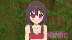  3d brown_hair femsub happy_trance kono_subarashii_sekai_ni_shukufuku_wo! megumin_(konosuba) short_hair smile thandc 