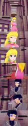  absurdres aware blonde_hair blue_eyes blue_hair closed_eyes clothed cyanstargazer dialogue english_text long_hair monocle nintendo princess princess_peach royalty short_hair super_mario_bros. super_smash_bros. text 