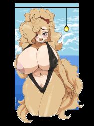  animated animated_gif bikini breasts dog_girl empty_eyes femsub furry heartcade huge_breasts pendulum sling_bikini tagme 
