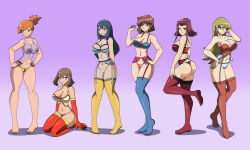 akiza_izinski alexis_rhodes blonde_hair blue_hair brown_hair dawn dlobo777 empty_eyes female_only femsub garter_belt garter_straps kneeling large_ass large_breasts lingerie long_hair may misty multiple_girls multiple_subs nintendo pasties pokemon pokemon_diamond_pearl_and_platinum pokemon_ruby_sapphire_and_emerald ponytail posing red_hair short_hair side_ponytail tea_gardner thighhighs thong yu-gi-oh! yu-gi-oh!_5d&#039;s yu-gi-oh!_gx
