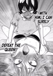  ahegao caste_saikai_danshi_no_isekai_gekokujou femsub hypnotic_eyes maledom missionary monochrome screenshot sex short_hair tagme translated 