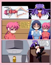 akane_tendo clothed_exposure comic expressionless femsub idpet nude ranma_1/2 ranma_saotome_(female) shampoo_(ranma_1/2) text