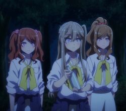  character_request empty_eyes expressionless femsub humor lonely_attack_on_the_different_world long_hair multiple_girls open_mouth ponytail screenshot side_ponytail twintails 